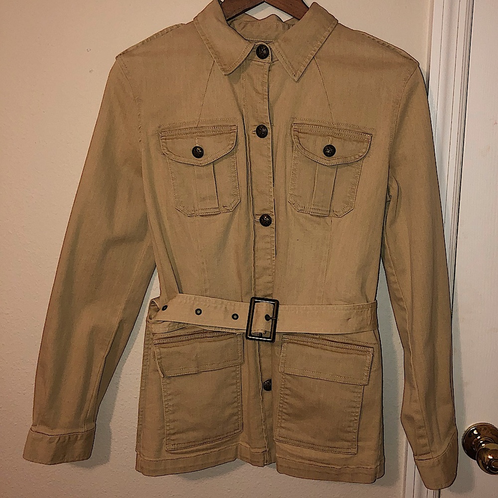 LRL Lauren Jeans Co. Ralph Lauren Safari Jean Jacket Size M (6-8)